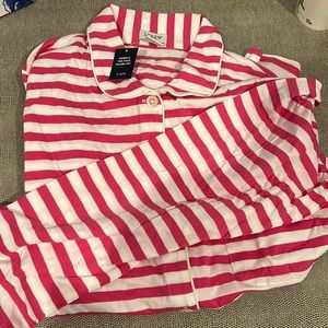 NWT Never Worn J. Crew Pink & White Striped Pajamas